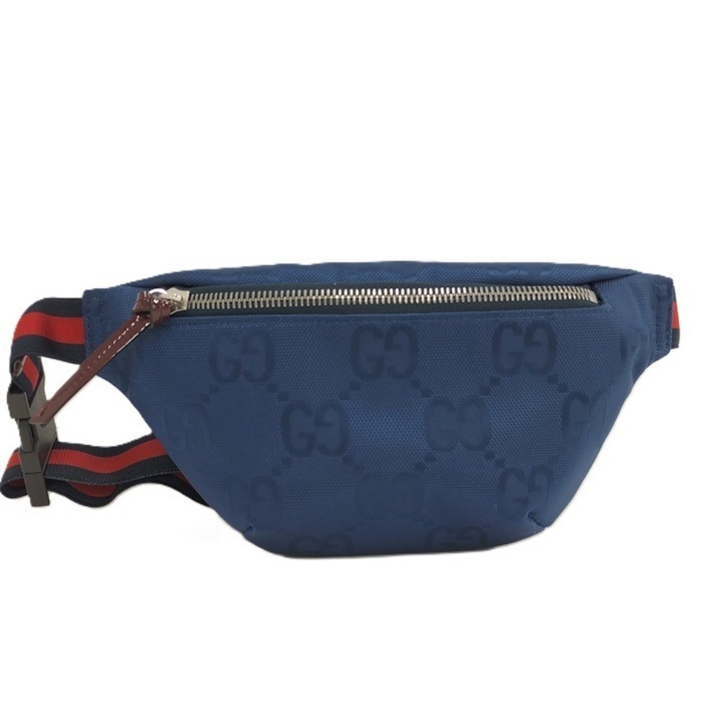 GUCCI Waist Bag GG Canvas Navy Blue